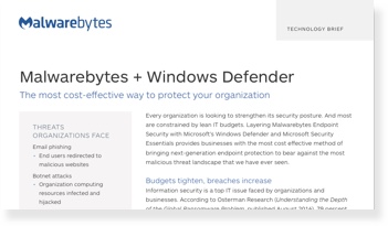 Erweitert Microsoft Windows Defender und Security Essentials